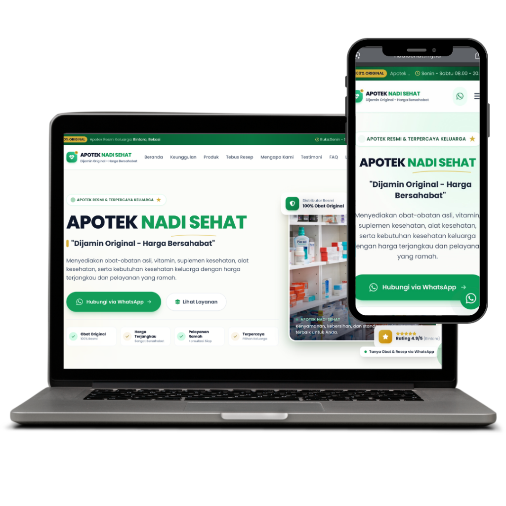 Mockup hasil desain website Solvia Web pada laptop dan smartphone